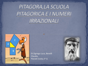 pitagora,la scuola pitagorica ei numeri irrazionali