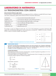 Laboratorio di matematica La trigonometria con derive