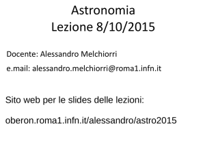 Astronomia Lezione 8/10/2015