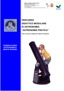 percorso didattico modulare di astronomia: “astronomia pratica”