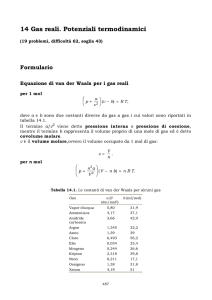 14 Gas reali. Potenziali termodinamici