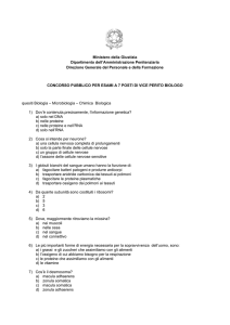 Biologia – Microbiologia – Chimica Biologica