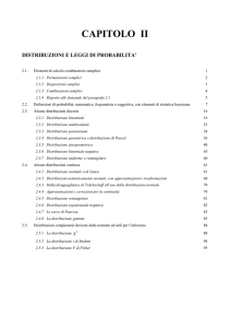 2. DISTRIBUZIONI e leggi di probabilitA