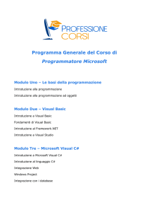 Scarica il programma dettagliato del Corso Programmatore Microsoft