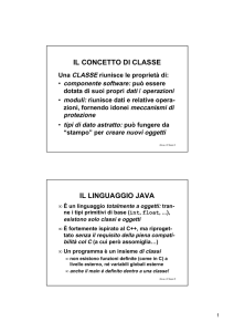 Introduzione al linguaggio Java