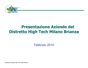 Presentazione Aziende del Distretto High Tech