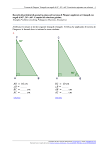 Triangoli rettangoli con angoli da 30, 60 e 45 gradi