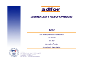 Catalogo Corsi e Piani di Formazione