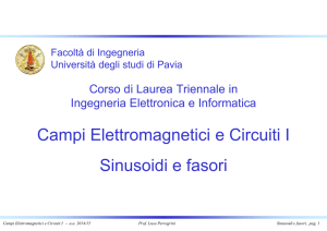 Sinusoidi e fasori - Università degli studi di Pavia