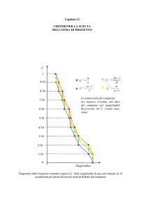 Criteri per la scelta dell`onda di progetto.