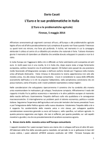 Dario Casati L`Euro e le sue problematiche in Italia (L`Euro e le