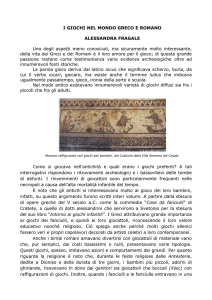 I giochi nel mondo greco e romano - Società Friulana di Archeologia