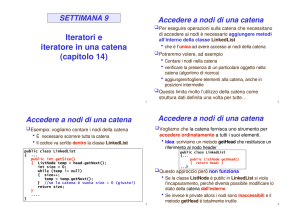 Iteratori e iteratore in una catena (capitolo 14)