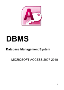 Database Management System MICROSOFT