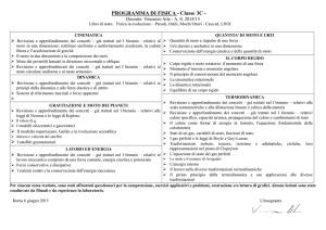 PROGRAMMA DI FISICA - Classe 3C
