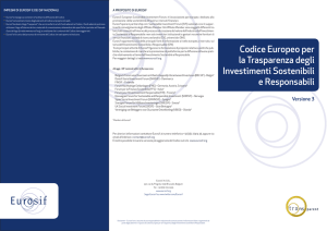 Codice Europeo per la Trasparenza degli Investimenti