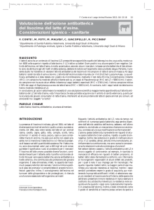 Valutazione dell`azione antibatterica del lisozima del