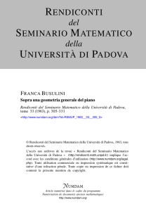 Sopra una geometria generale del piano