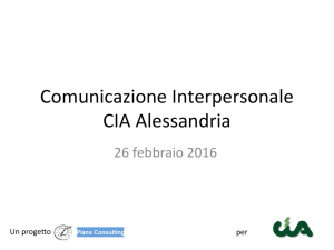 Comunicazione Interpersonale CIA Alessandria