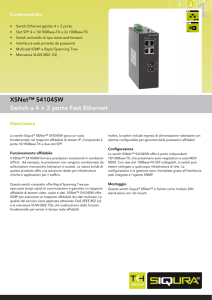 XSNet™ S4104SW Switch a 4 + 2 porte Fast Ethernet