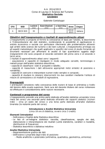 Statistica sociale - Università degli Studi dell`Insubria