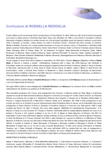 Curriculum di ROSSELLA REDOGLIA