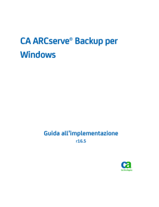 Guida all`implementazione di CA ARCserve Backup per Windows
