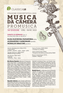 Programma di sala - Fondazione Pistoiese Promusica
