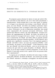 Diritto ed ermeneutica: itinerari recenti