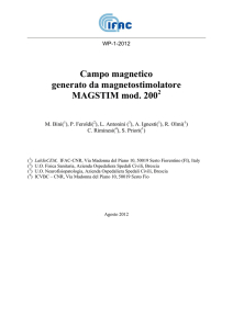 Caratteristiche del campo magnetico emesso dal - Ifac-CNR