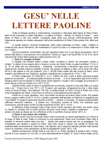 gesu` nelle lettere paoline