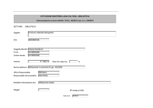 Fornitura materiale bibliografico