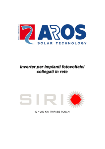 Manuale d`uso - AROS Solar Technology