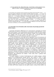 L`evoluzione del principio del legittimo affidamento nel Diritto dell