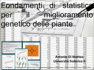 Fondamenti di Statistica GenHort - Modulo 2