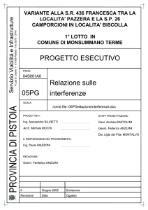 relazione sulle interferenze