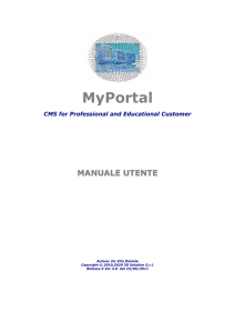 Manuale utente MyPortal
