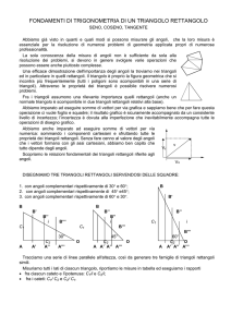 FONDAMENTI DI TRIGONOMETRIA DI UN TRIANGOLO