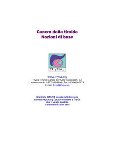 Cancro della tiroide Nozioni di base