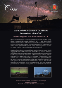 ASTRONOMIA GAMMA DA TERRA: l`avventura di MAGIC