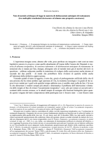 1 Note di metodo al disegno di legge in materia di dichiarazioni