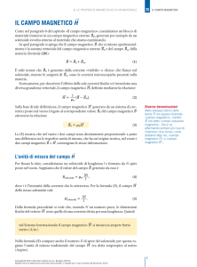 Il campo magnetico H