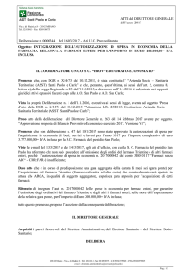 Oggetto: INTEGRAZIONE DELL`AUTORIZZAZIONE DI SPESA IN