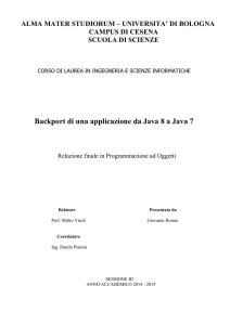 Backport di una applicazione da Java 8 a Java 7