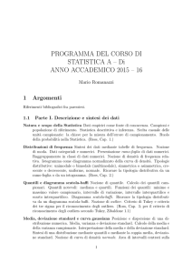 Programma dettagliato