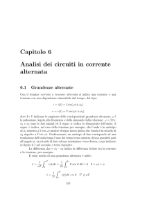 Capitolo 6 Analisi dei circuiti in corrente alternata