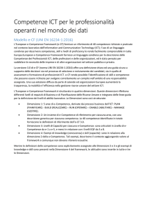 Competenze ICT per le professionalità operanti nel mondo dei dati