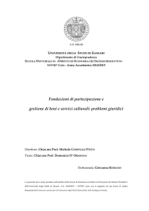 Fondazioni di partecipazione e gestione di beni e servizi culturali