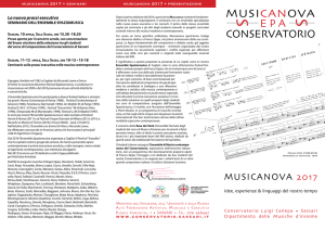 Depliant - Conservatorio di Musica "Luigi Canepa" di Sassari