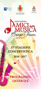 37 STAGIONE CONCERTISTICA - Amici della Musica